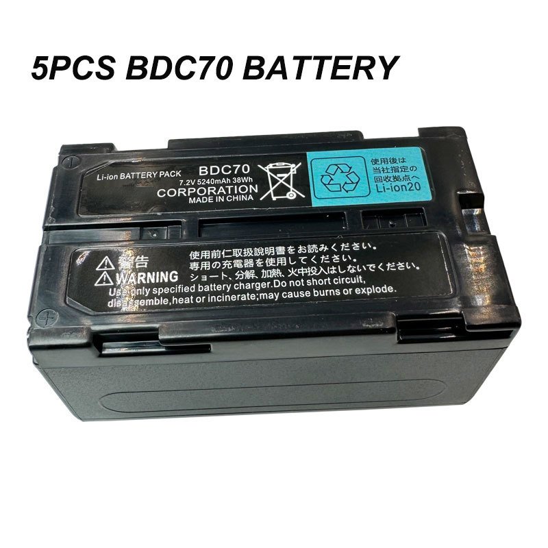 

5 шт. Аккумулятор BDC70 7,2 В 5240 mAh для Top-con ES CX Sokkia FX