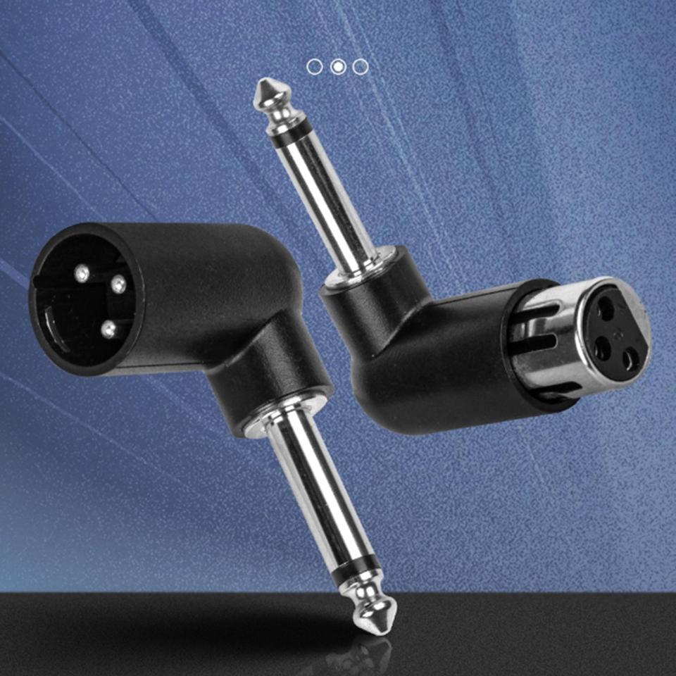 

3-контактный XLR-мама «папа» на угловой адаптер 1/4 дюйма/6,35 мм Plug and Play для микшеров