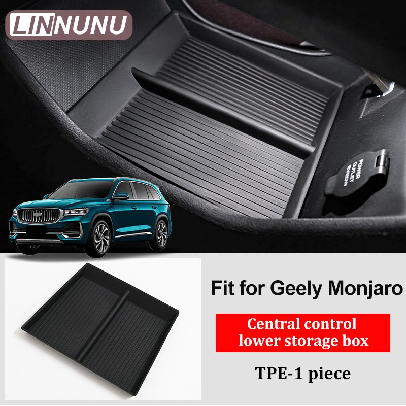 

LINNUNU нижний ящик для хранения центрального управления TPE для Geely Monjaro KX11 Manjaro органайзер для центрального подлокотника Auto 2024 2025 аксессуары