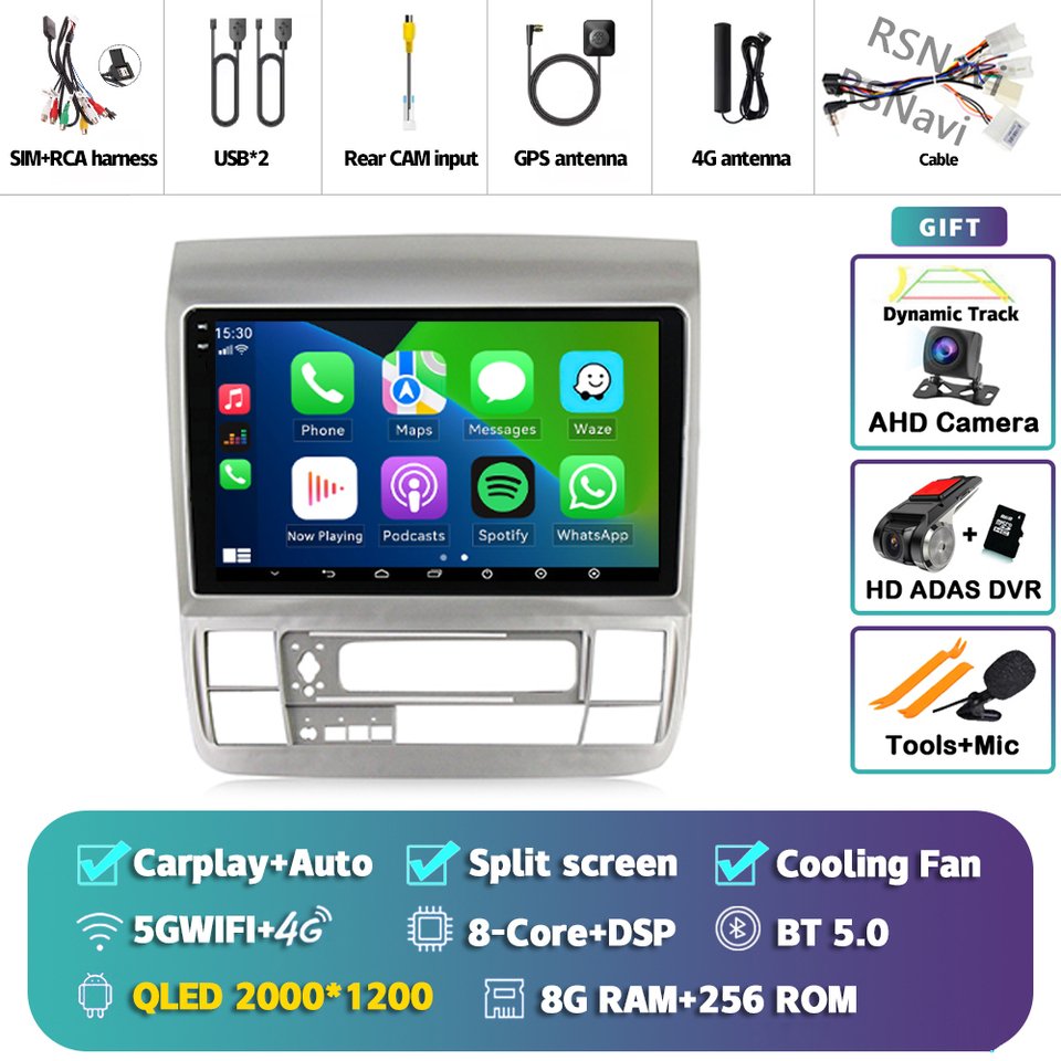 

Автомагнитола Carplay для Toyota Alphard 1 H10 2002 - 2008 с Android 14, радио, навигацией, GPS, видео, 2 Din, стерео плеер, головное устройство BT DVD