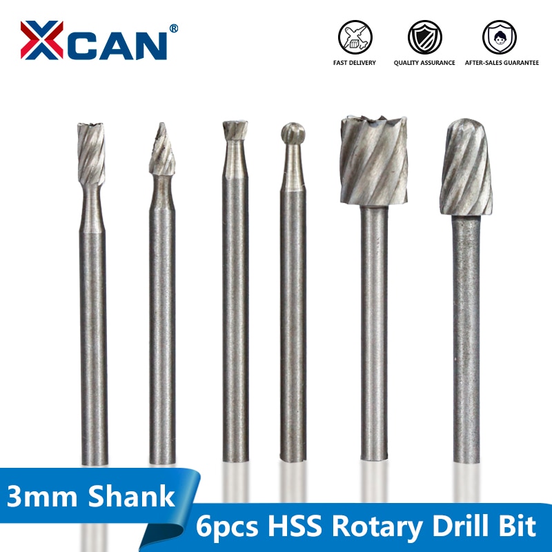 

Фрезы XCAN HSS 6 шт., хвостовик 3 мм