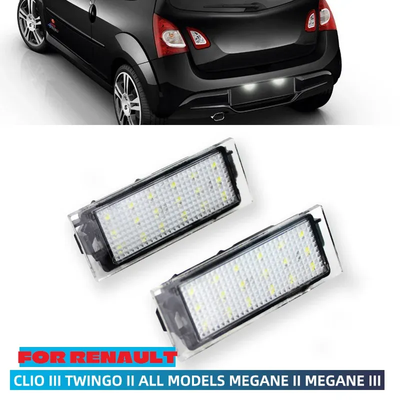 

Белый Безошибочный Светодиодный Светильник Номерного Знака Для Renault Megane 3 Clio Twingo Laguna 2