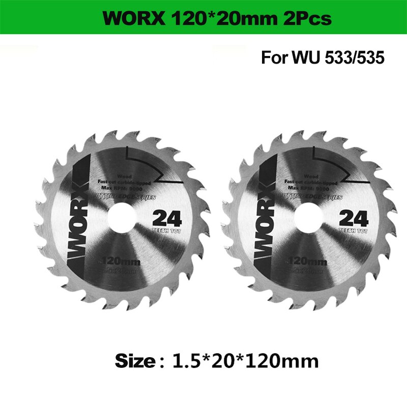 

WORX Пильные диски для дерева 120 мм и 140 мм 24Z