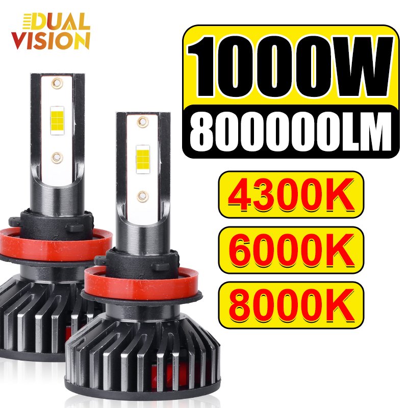 

8000000 LM H11 Светодиодные фары 10000W Canbus 6000K 4300K 8000K LED H4 H8 H1 HB3 9005 HB4 9006 H9 Автомобильные лампы STG