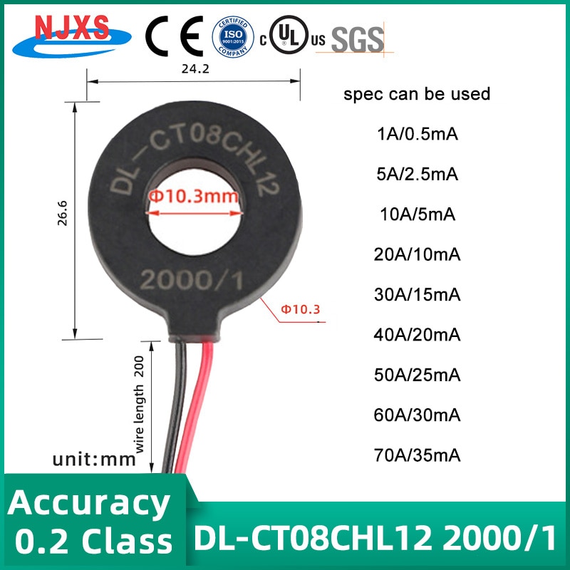 

Прецизионный тороидальный трансформатор NJXSE DL-CT08CHL12