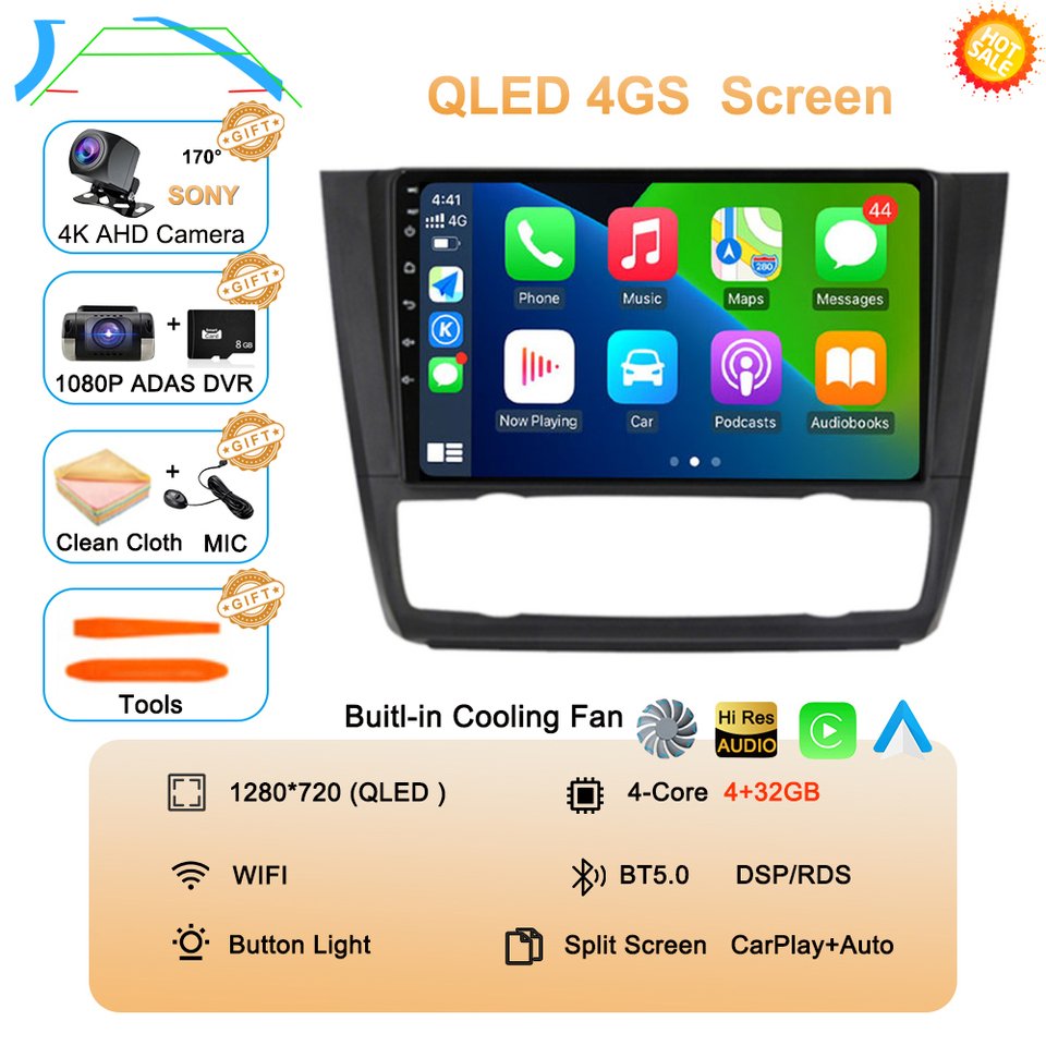 

Автомагнитола Android 13 для BMW 1 серии E81 E82 E87 E88 AT 2004 - 2012 GPS-навигация