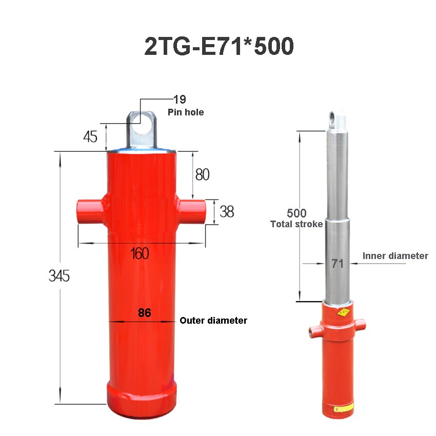 

Гидравлический цилиндр ZJMZYM 2TG-E71*500
