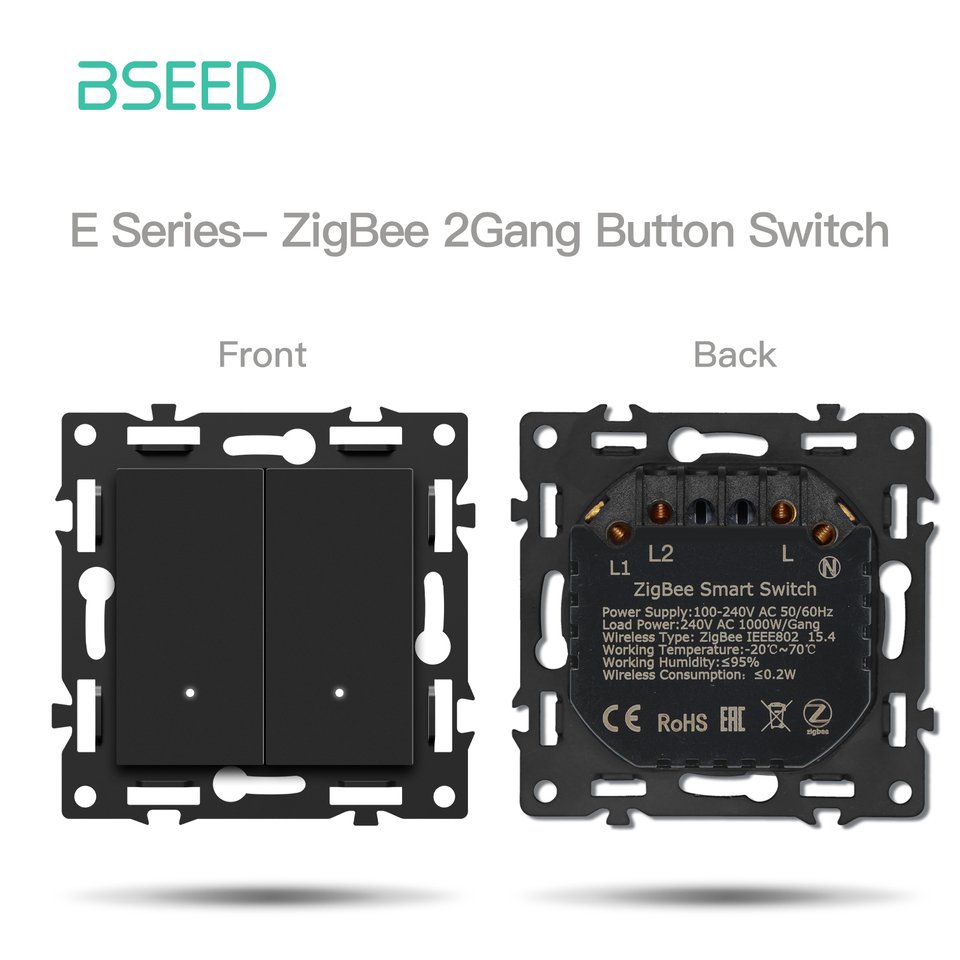

BSEED Zigbee Click Умные выключатели света со стеклянными рамками