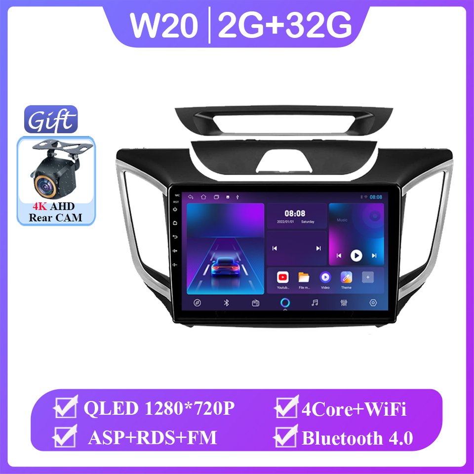 

Автомагнитола на Android 14 для Hyundai Creta Ix25, мультимедийный проигрыватель 2 Din с GPS-навигацией, автомагнитола 2 Din с DVD для автомобилей Hyundai Creta Ix25 2015, 2017, 2019