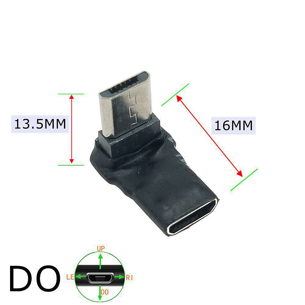 

JCD USB кабель-удлинитель Micro USB 90° черный