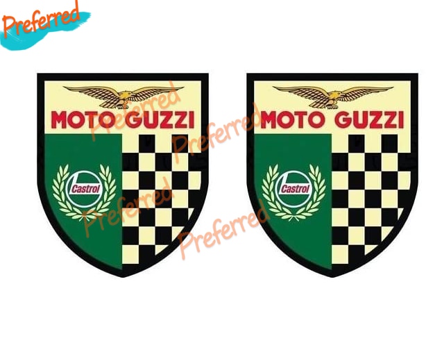 

2 наклейки Moto Guzzi каждый прибл. Винтажный автомобиль, мотоцикл MGX V7 V9 для всех автомобилей, мотокросс, грузовик, окно, бампер, задний багажник