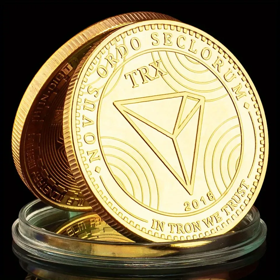 

Физические монеты TRX из металла