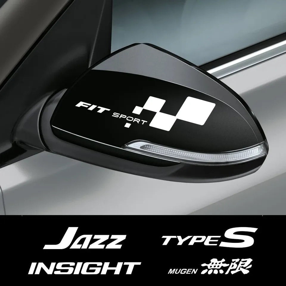 

Автомобильная наклейка на зеркало заднего вида Motor Racing Sport Decor Decal Авто аксессуары для Honda Fit вискоза Jazz RR Si Mugen Type R S Vit