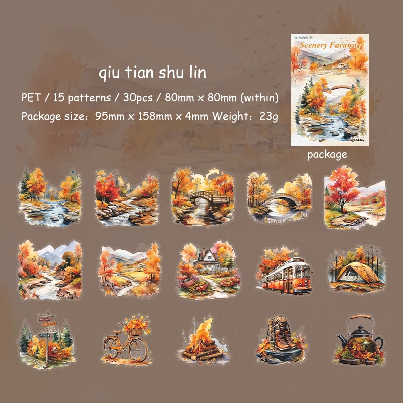 

Стикеры для скрапбукинга JIANWU Faraway серия