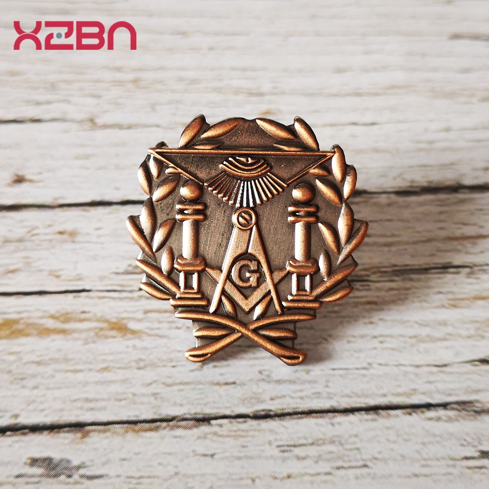 

Масонские булавки для лацканов, значок Mason Freemason Eye of God, античная бронза, LET THERE BE LIGHT, ретро, изысканная маленькая брошь со значком