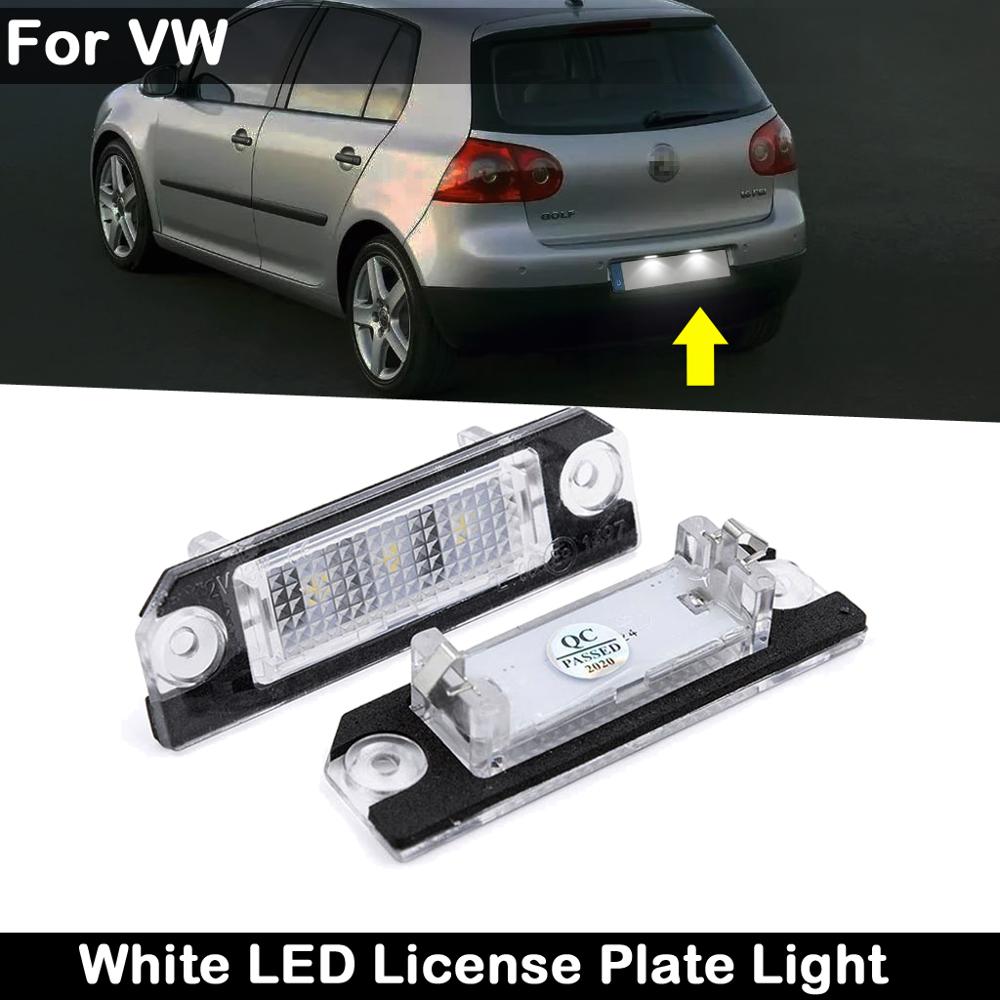 

2 шт. для VW Golf4 Golf5 Lupo Polo Passat автомобиль задняя высокая яркость белый светодиодный светильник номерного знака лампа номерного знака