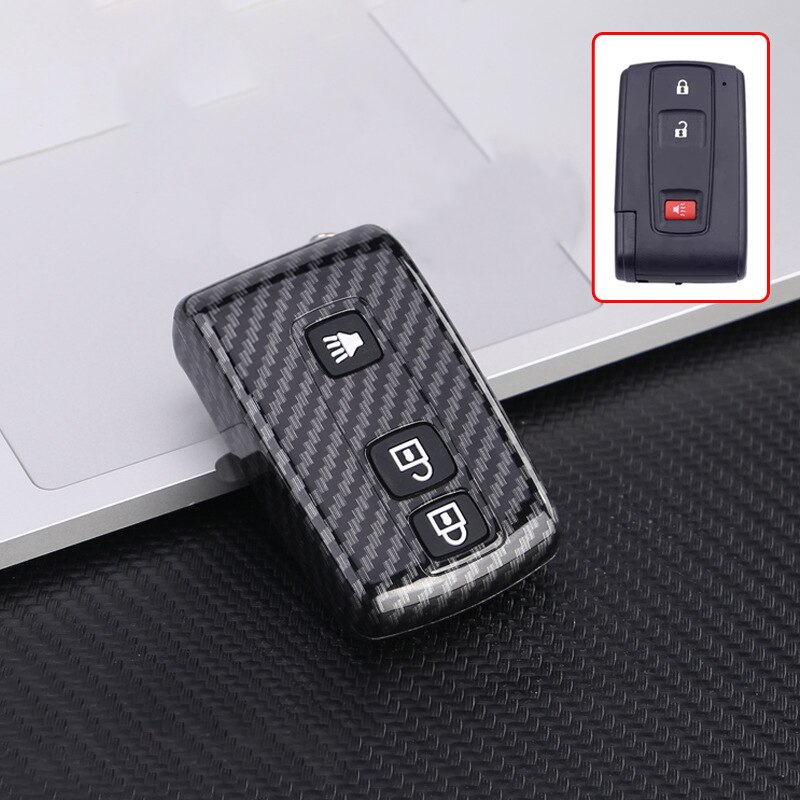 

Чехол для ключа из углеродного абс + силикагеля с кнопками для 2004 2005 2006 2007 2008 Toyota Prius чехол для пульта дистанционного управления
