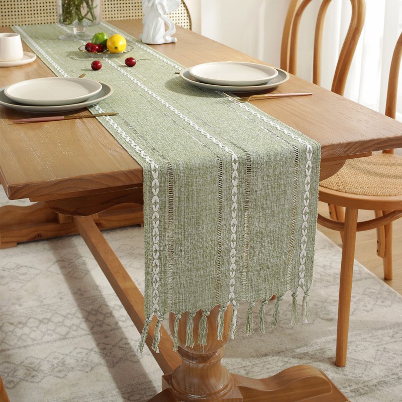 

Дорожка для стола из хлопка и льна Sage Green