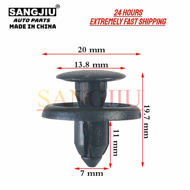 

20 шт., клипсы для крыльев Toyota Avalon Camry Corolla Echo Matrix MR2 Prius Yaris Peugeot Citroen 90467-07166