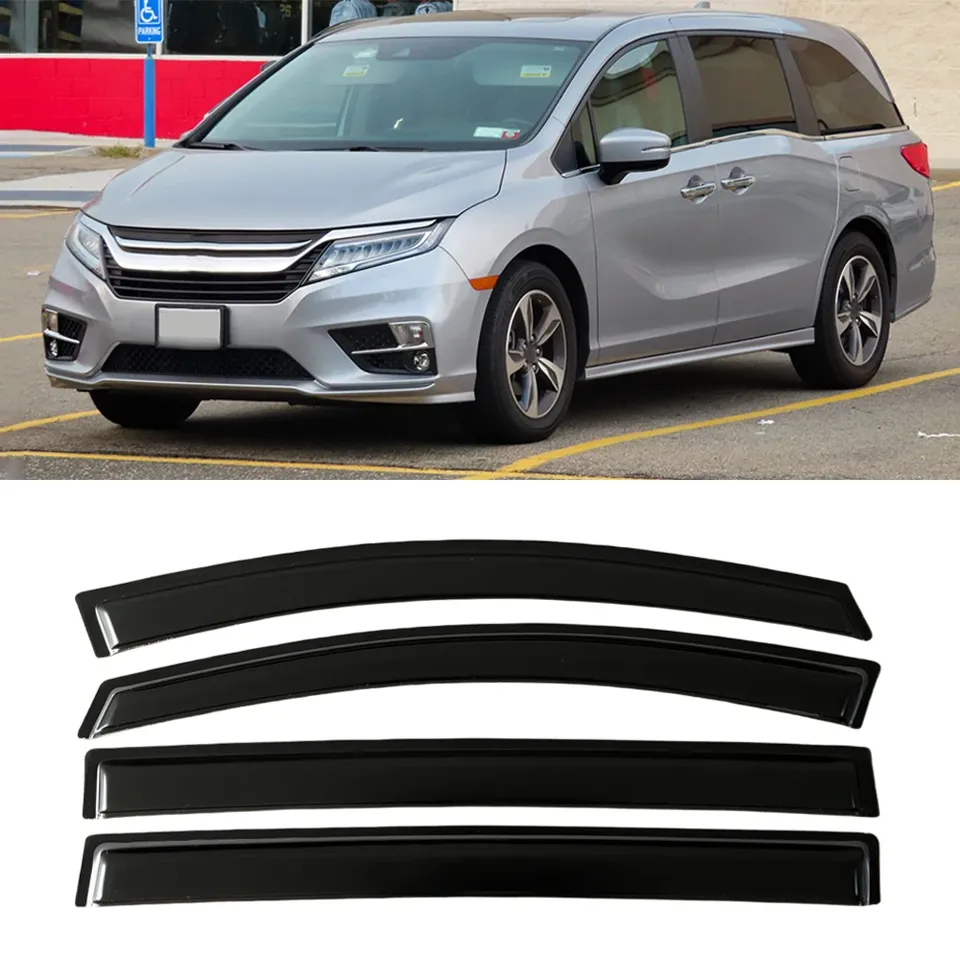 

Дефлекторы ветрового козырька для HONDA ODYSSEY 2018 2019 2020 2021 2022 2023, защита от дождя, дверной козырек, вентиляционные шторы, солнцезащитные козырьки от дождя