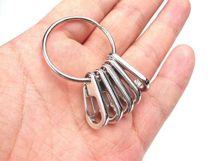 

Alloy Carabiner Bottle Hook Keychain Buckle Hanging Padlock Release Keyring Camping Hiking tents Spring Snap Hook брелки