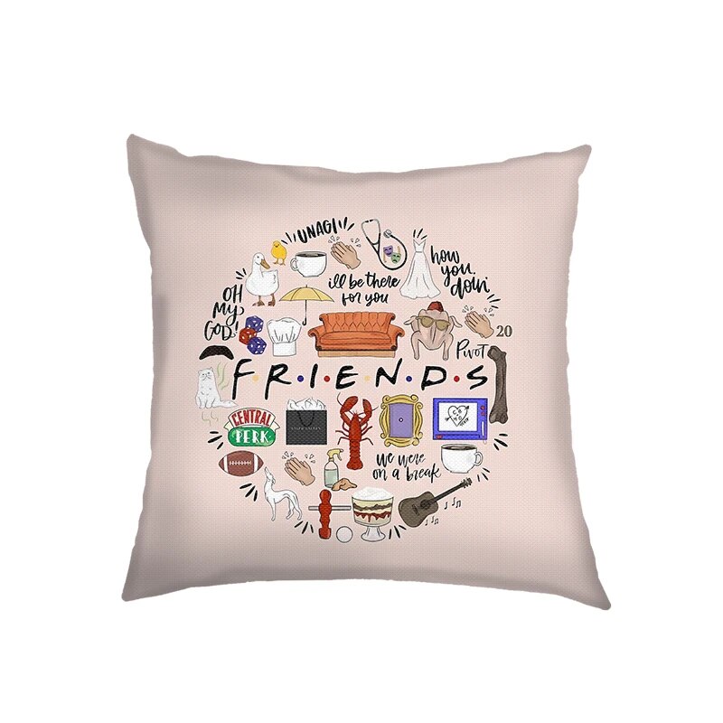 

Льняные наволочки с принтом Friends