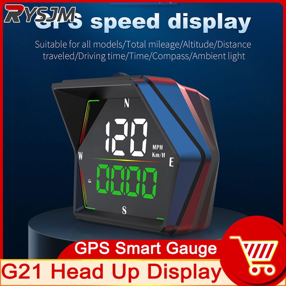 

Автомобильный проекционный дисплей G21 GPS HUD Цифровой GPS Спидометр MPH KMH Сигнализация превышения скорости Спидометр Компас HD Светодиодный дисплей по индивидуальному заказу