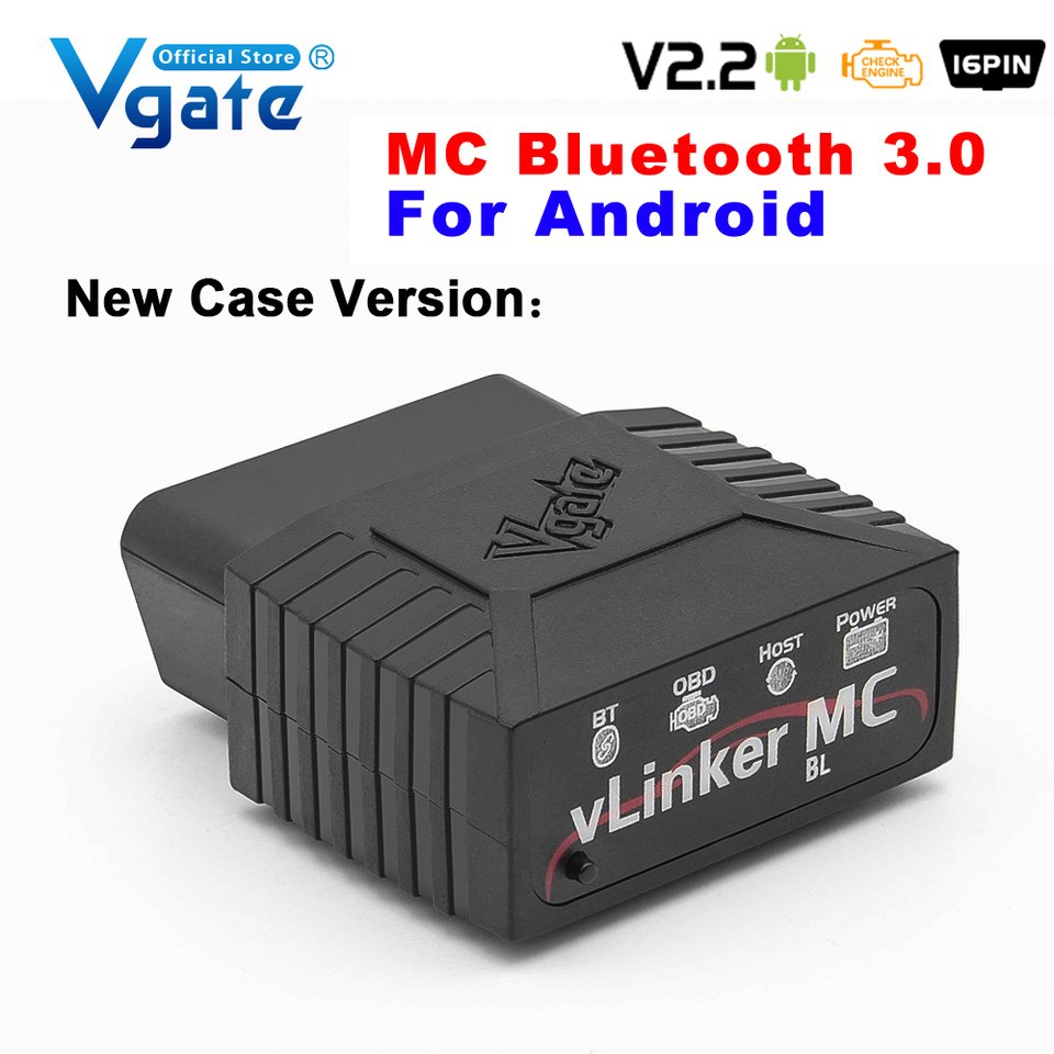 

Автомобильный диагностический сканер Vgate vLinker MC + ELM327 V2.2, Bluetooth 4,0, OBD2, Wi-Fi