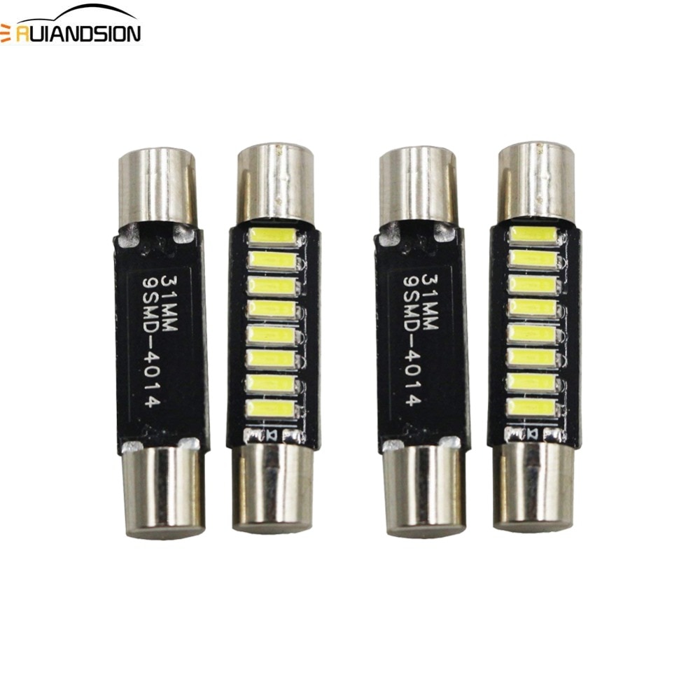 

4х белые 28 мм 31 мм 4014 9SMD плавкий предохранитель для зеркала в туалетном столике лампочка гирлянда 6614 предохранитель светильник льник 6641 автомобильный фонарь для туалетного столика