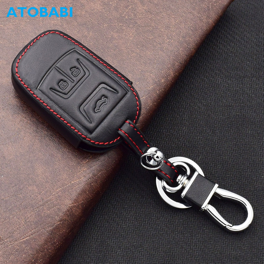 

Кожаный чехол ATOBABI для автомобильного ключа брелок для Chery Tiggo 3 5 ARRIZO 7 Chery E3 E5 бонусный смарт-пульт дистанционного управления Fobs защитный чехол