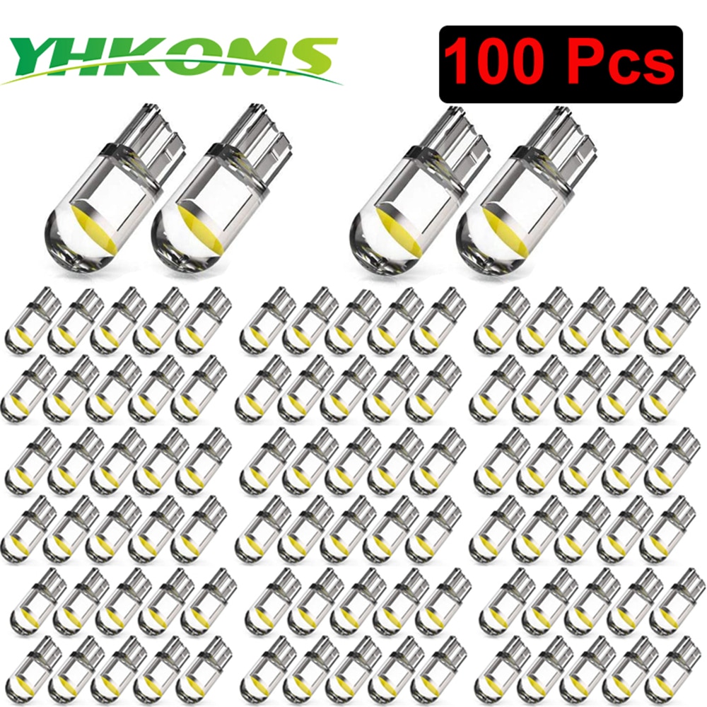 

YHKOMS 194 W5W Светодиодные лампы T10 для парковочного освещения салона, карты, купола, багажника, 12 В, белая автолампа 6000K