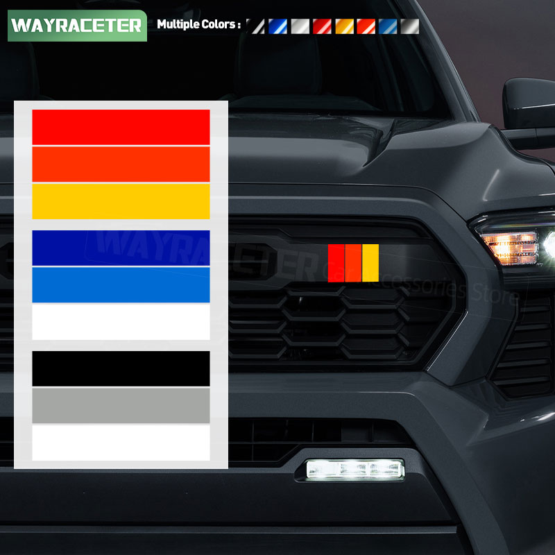 

Трехцветные полосатые наклейки для Toyota 4runner TRD Pro Off Road FJ Cruiser Land Tacoma Tundra Hilux RAV4 Lexus LX570 GX460 RX