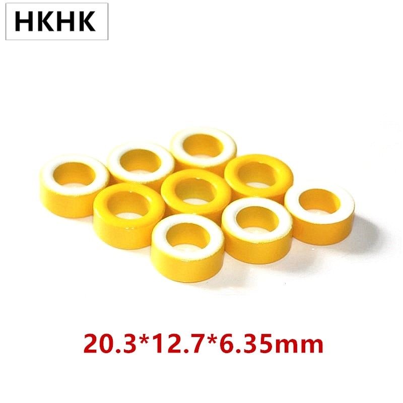 

10-200 шт., T80 26 железная индукция с сердечниками, 20,3*12,7*6,35, желтая/белая фотомагнитная фильтрация-26 PRN