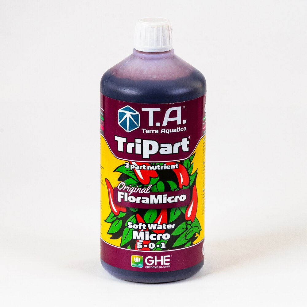 

Удобрение Terra Aquatica Tri Part Micro SW (GHE Flora Micro SW) для мягкой воды