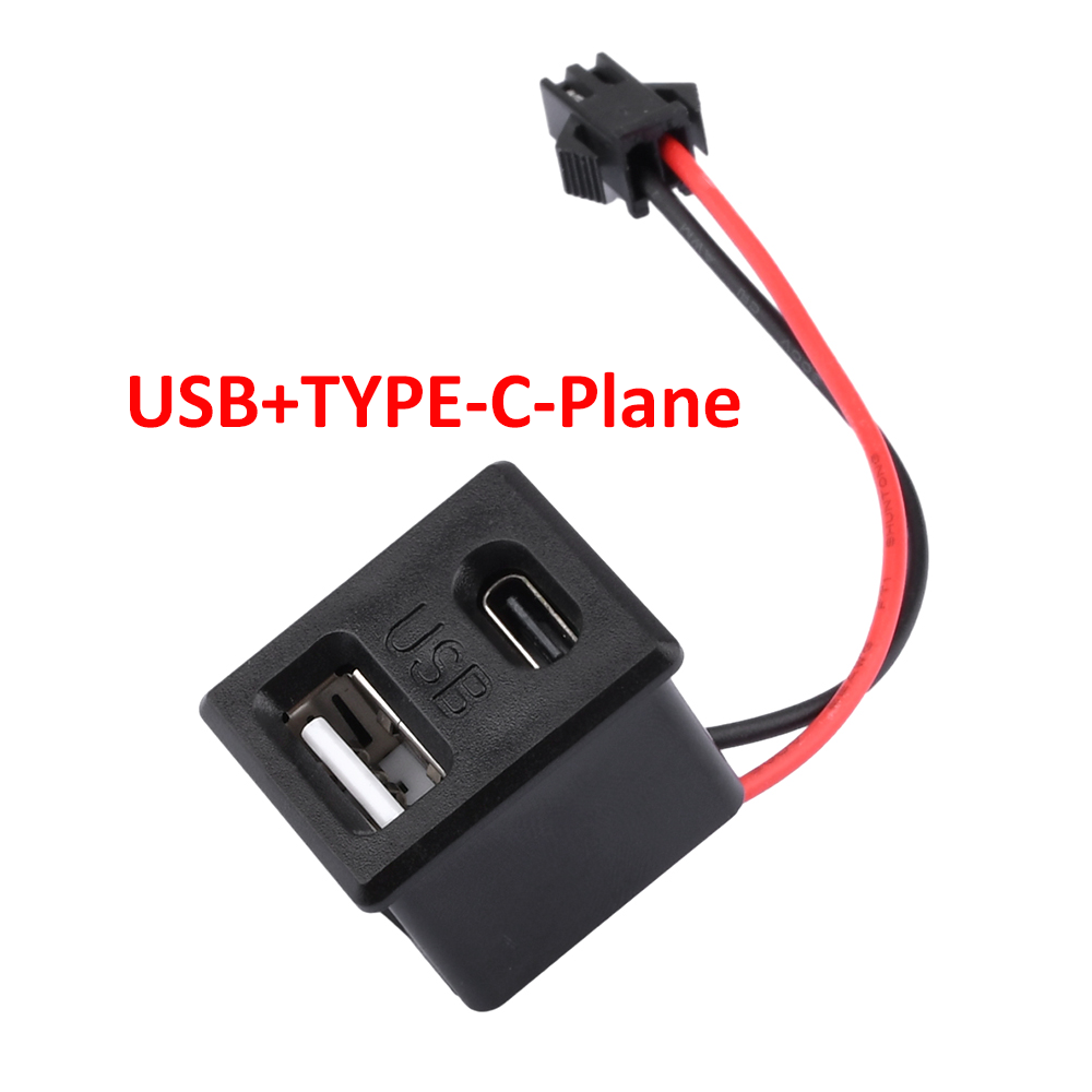 

Gaqqee черная двухслойная USB Type-C розетка