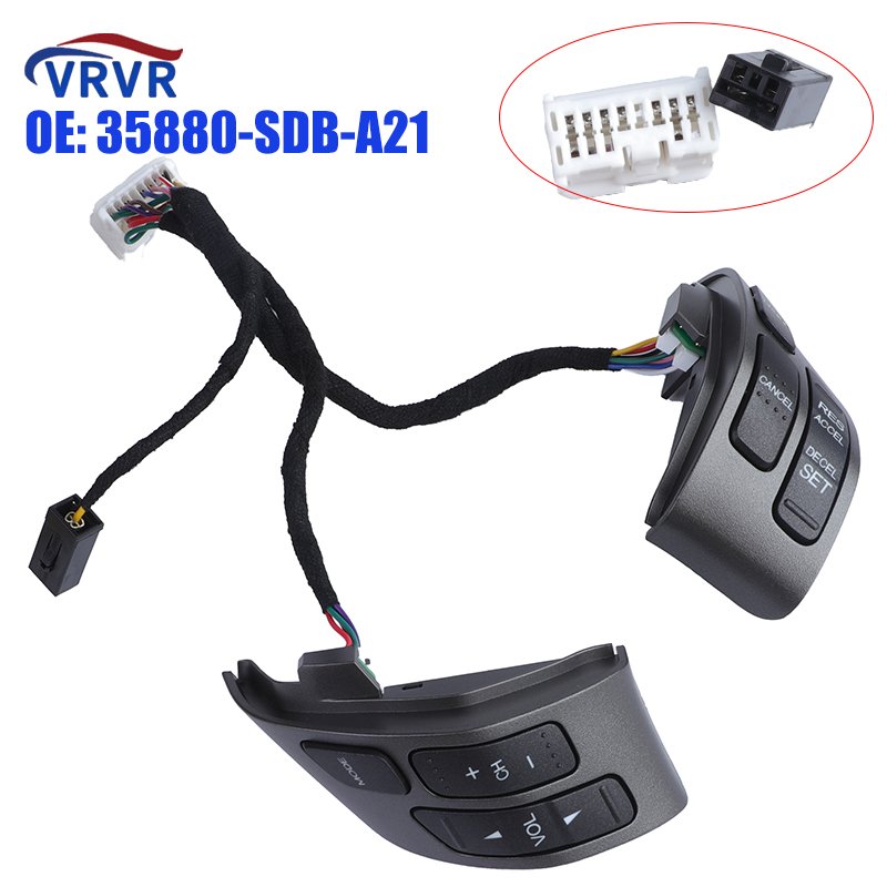 

VRVR 35880-SDB-A21 35880SDBA21 Переключатель управления звуком на рулевом колесе 35880-SDB-A01 35880SDBA01ZA для Honda Accord 2003-2007