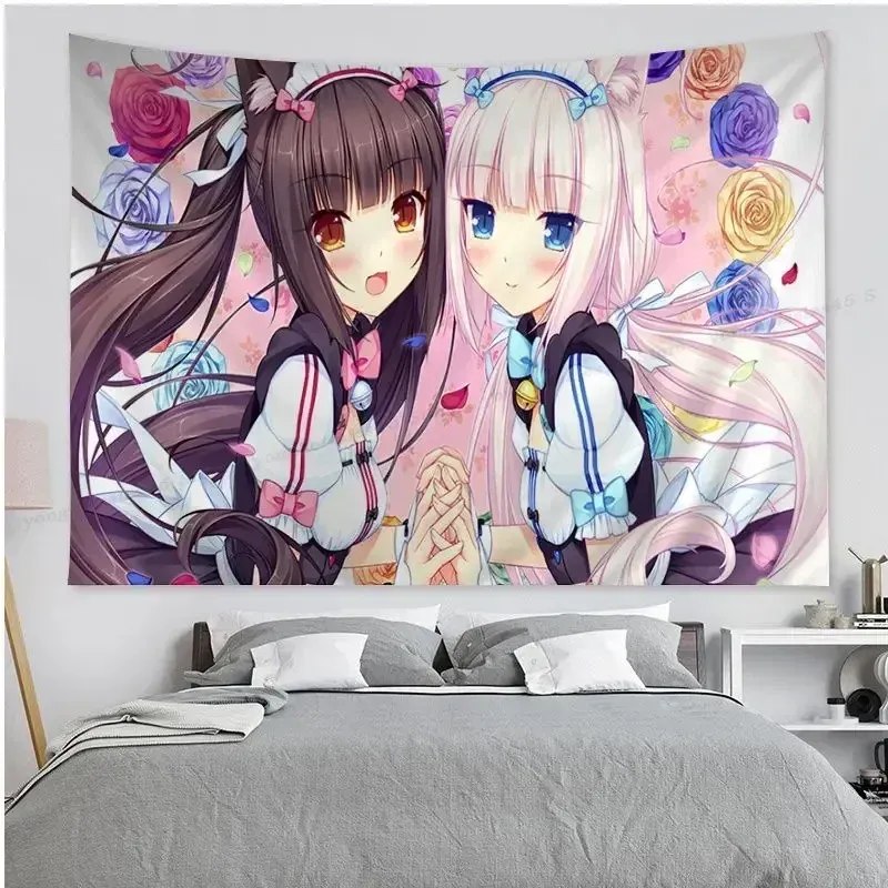 

NEKOPARA аниме гобелен настенный полиэстер/хлопок 100x150 см