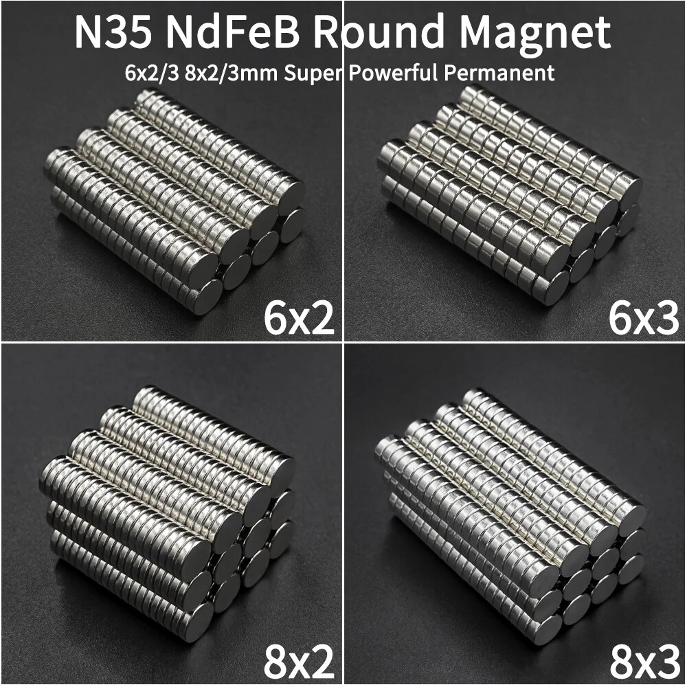 

Магниты Неодимовые в виде редкоземельных магнитов 6x2 6x3 8x2 8x3 мм