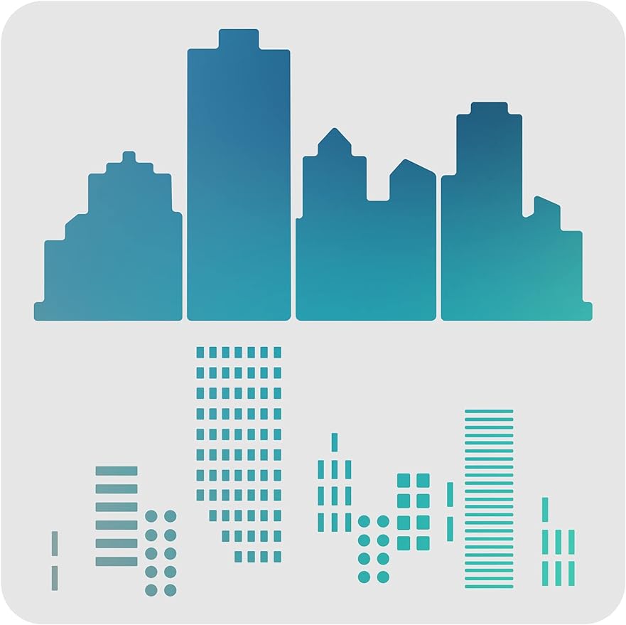 

Пластиковые трафареты Cityscape Beebeecraft