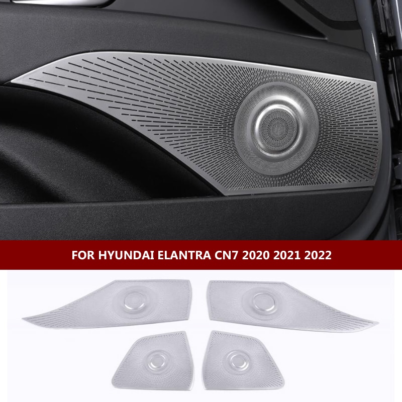 

Автомобильные аксессуары для Hyundai Elantra CN7 2021 2022 2023, 4 шт., декоративная крышка для автомобильной двери, динамика, громкоговорителя, 3D наклейка для отделки