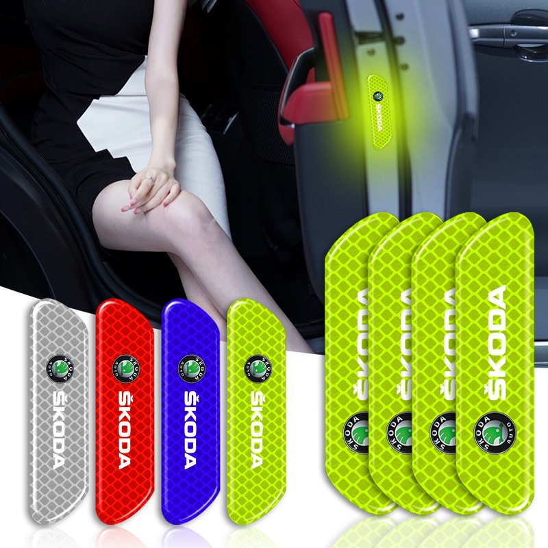 

Автомобильный Стайлинг, светоотражающие полосы, наклейки для Skoda X1 X3 Fabia Kamiq Roomster Citigo Octavia Superb Rapid Kodiaq Karoq