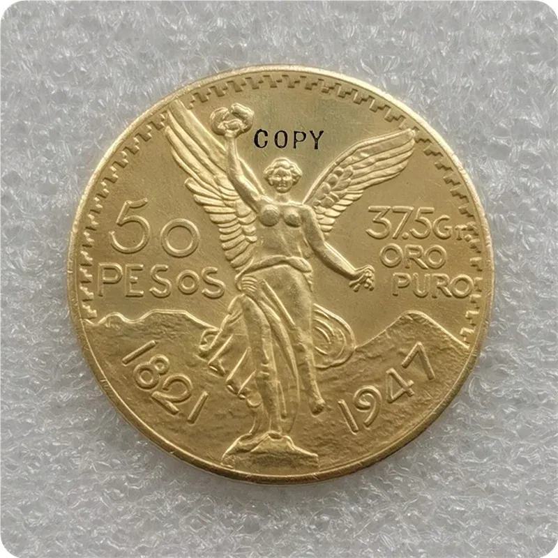 

Копия монеты 1947 Mexico 50 Pesos "Centenario"