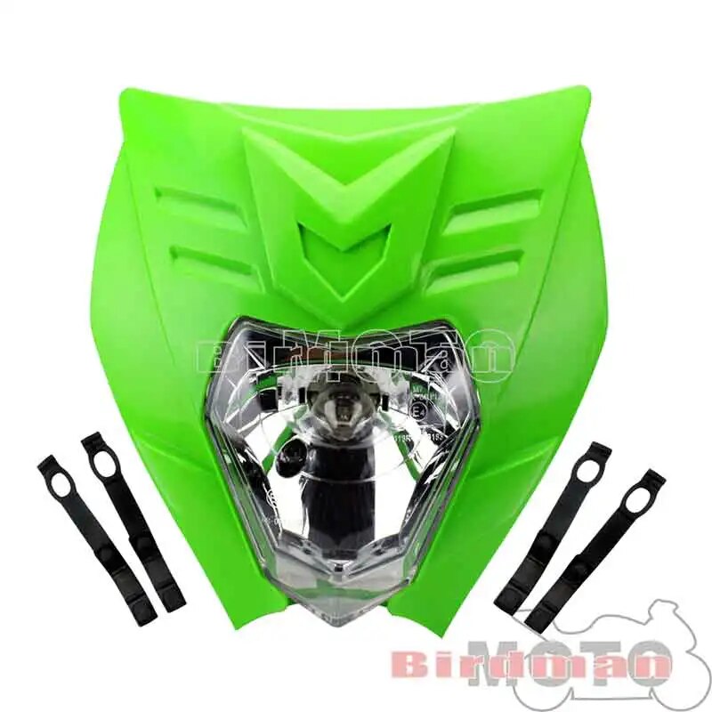 

Мотокросс Мотоцикл Супермото Фара Фара Обтекатель Для Kawasaki KLX KX KX-F KLX110 KLX140 KLX230 KX250 KX450