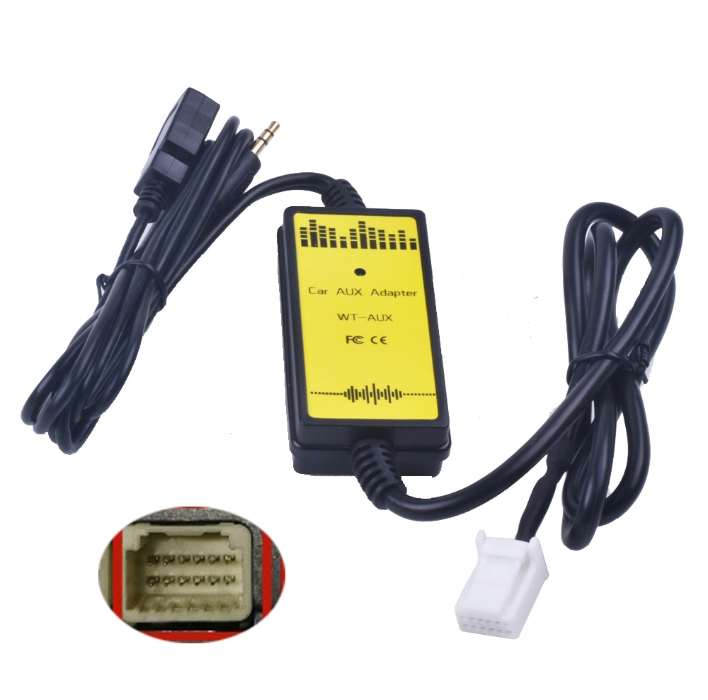 

Автомобильный CD-адаптер MP3-аудиоинтерфейс AUX USB-адаптер SD 2x6P Connect CD-рамник для Toyota Sequoia Sienna Tacoma Yaris для Lexus