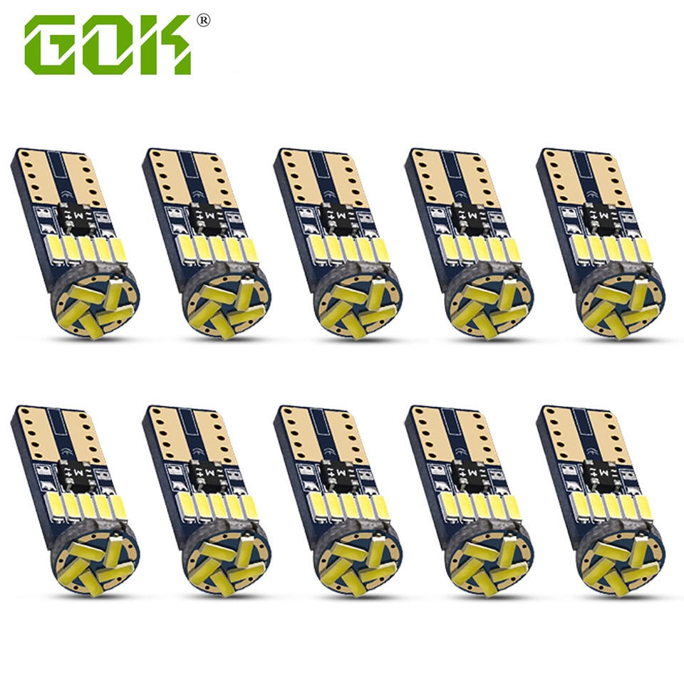 

10 Шт. T10 W5W Canbus 194 LED 4014 SMD 15-LED Белый Купольный Светильник Для Салона Автомобиля Безошибочные Фонари Для Номерн...