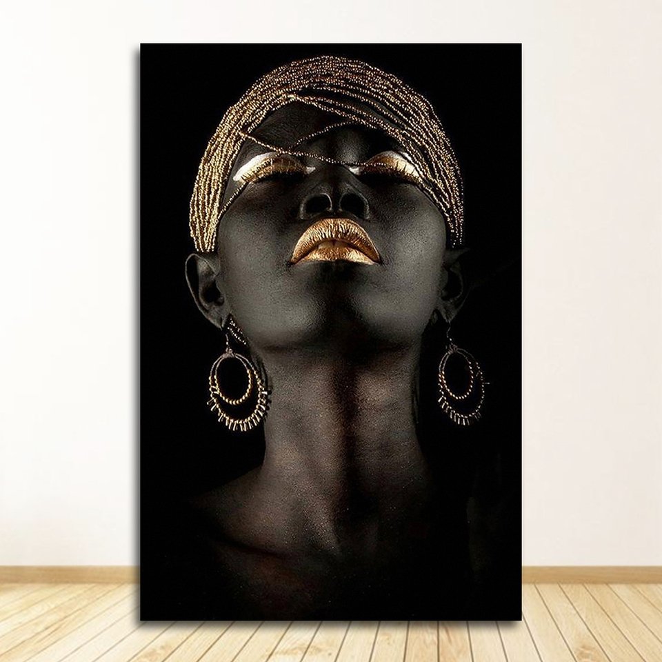 

Картина на холсте "Contemplator Black African Woman" DHRM