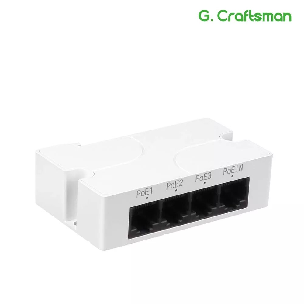 

G.Craftsman, удлинитель POE для IP-Камеры, 3 выхода POE, 1 вход POE, 100 м, поддержка расстояния, IEEE802.3AF/AT, беспроводная точка доступа для телефона