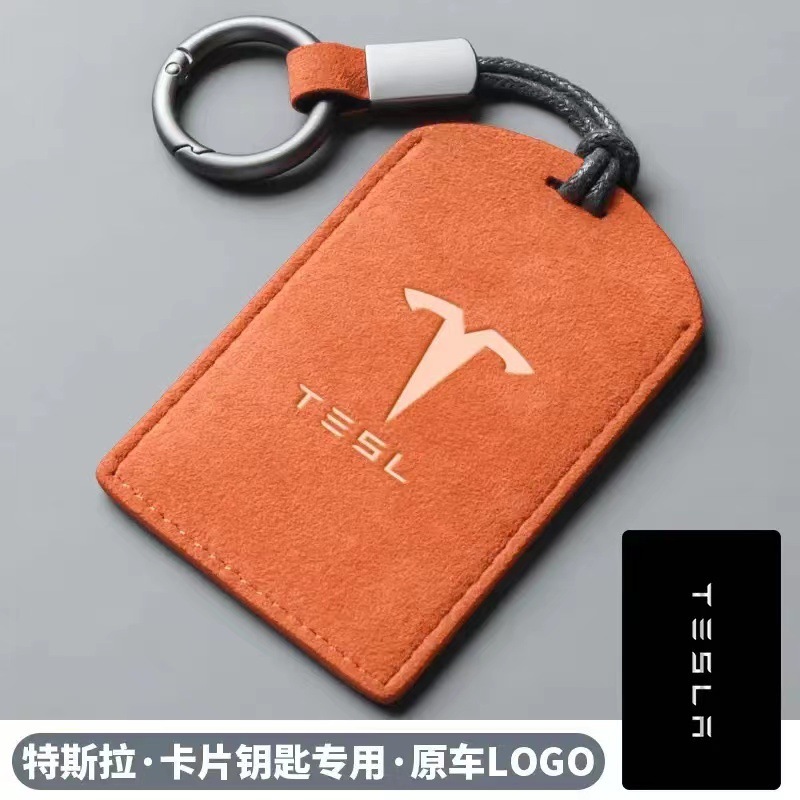 

1 шт. подходит для Tesla Model 3 Y, замшевый чехол для ключей, модель 3/X/S, сумка для дистанционного ключа