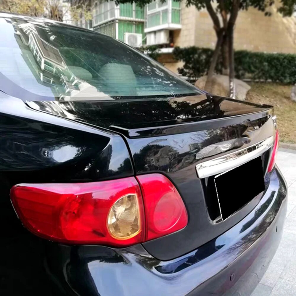 

Задняя Крышка багажника автомобильный спойлер крыло для Toyota Corolla 2007 08 09 10 11 12 13 черный белый углеродный ABS пластик внешние аксессуары