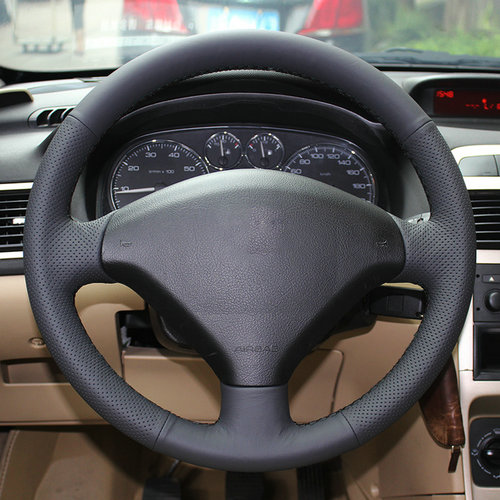 

Кожа черного цвета, прошитая вручную, для Peugeot 307 2001-2008 307 SW 2005-2008